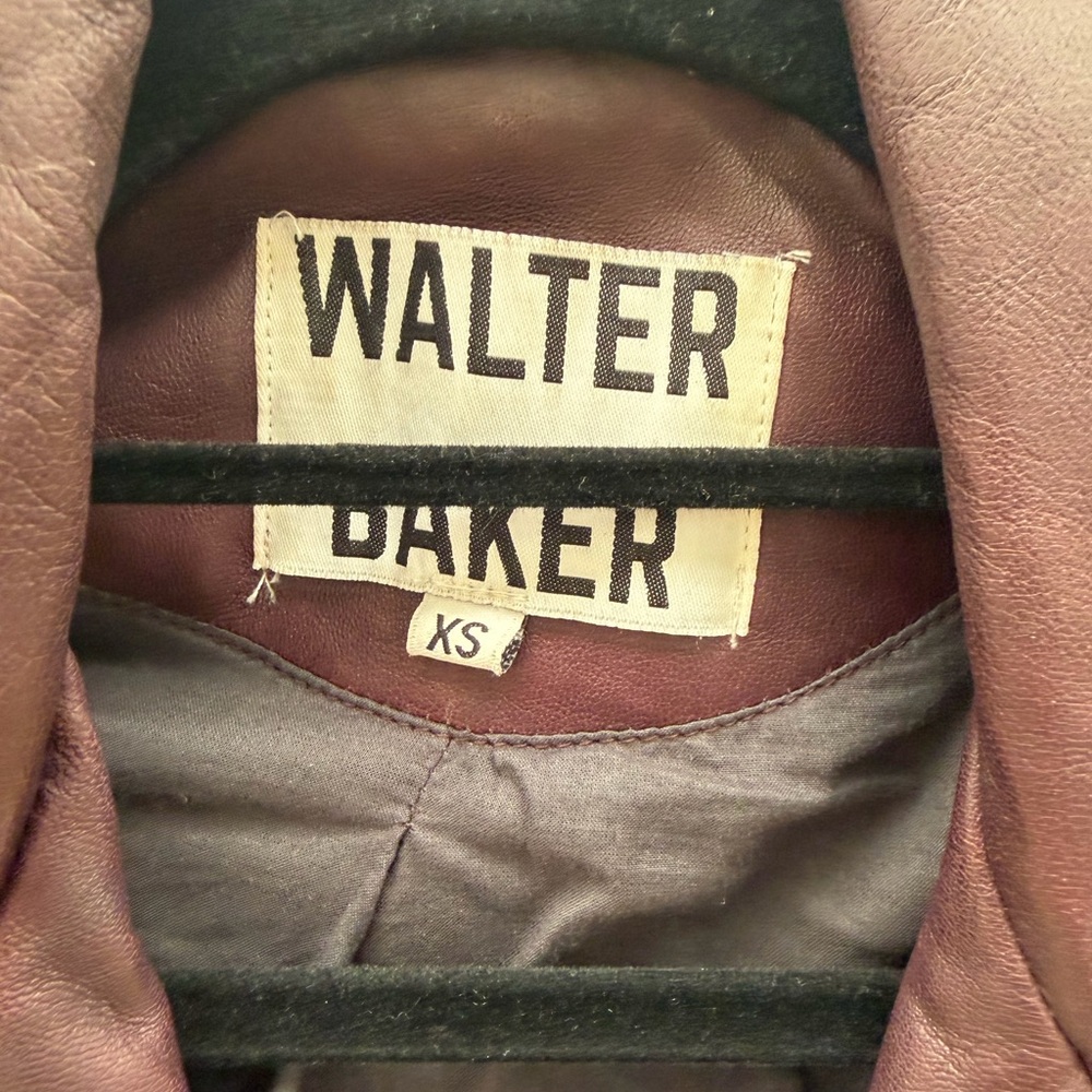 Walter Baker Women's Dark Purple Leather Jacket - Picture 3 of 8